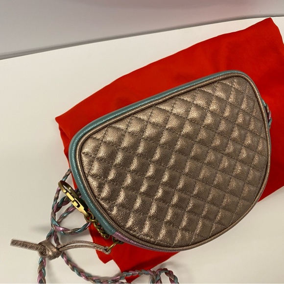 NWT Gucci Trapuntata Colorblock Metallic Leather quilted Mini Bag crossbody - Picture 3 of 16
